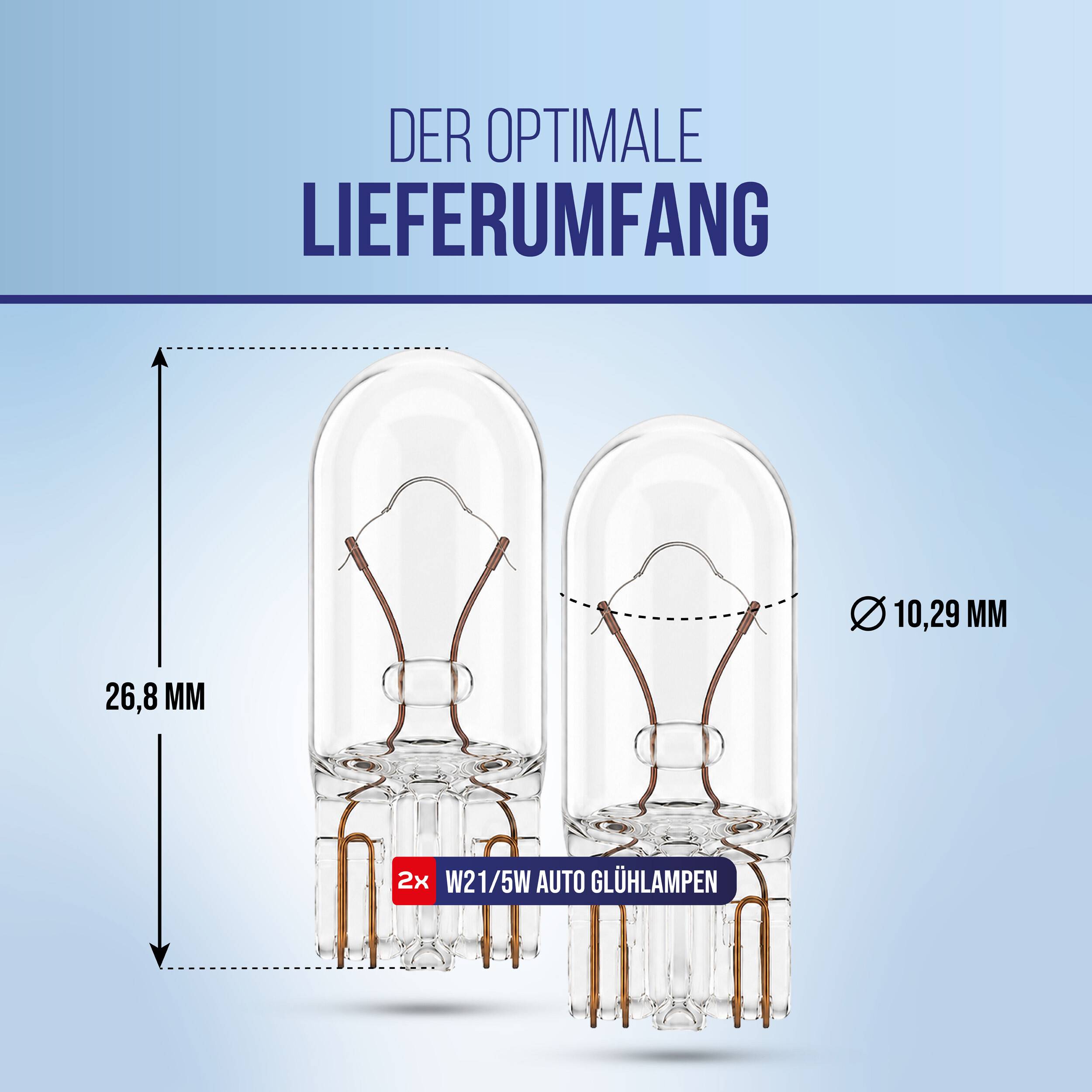 alca® Glühlampen W21/5W W3x16q 12 V 21 W Bremslicht Rücklicht 2er Set