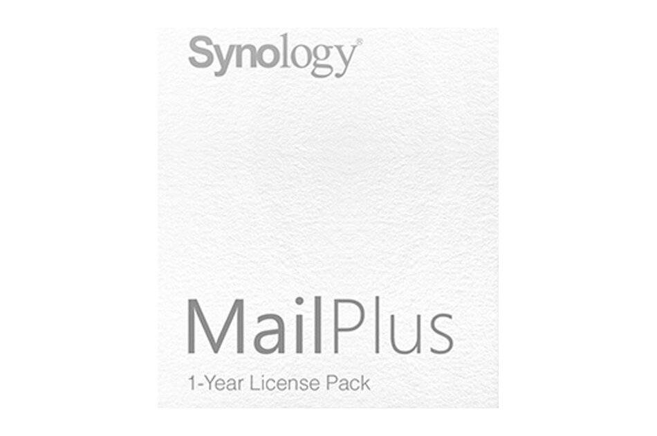 Synology MailPlus 1-Jahres-Lizenzpaket Produktverpackung auf weißem Hintergrund
