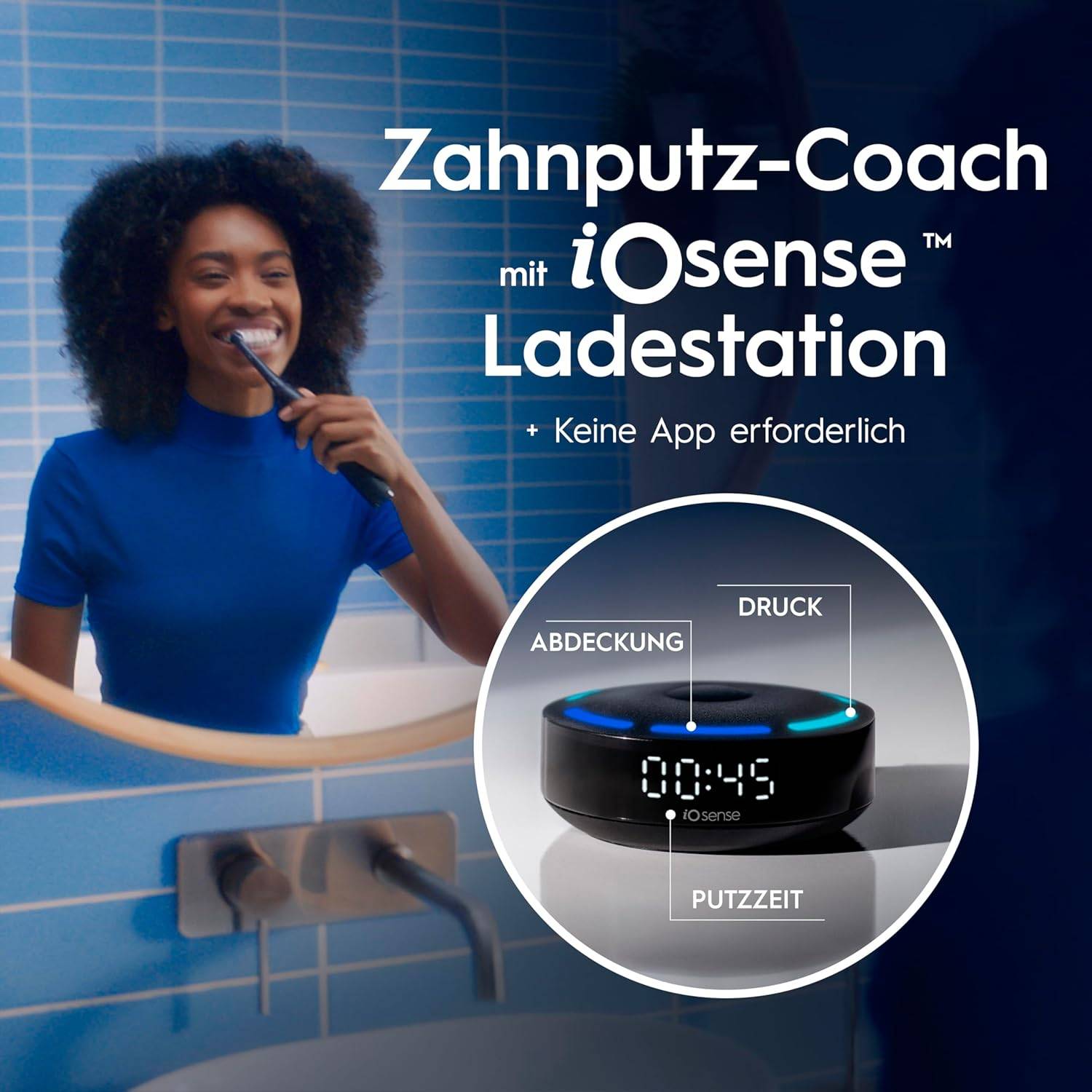 Oral-B iO Series 10 Elektrische Zahnbürste 3 Aufsteckbürsten Schwarz Reise-Etui