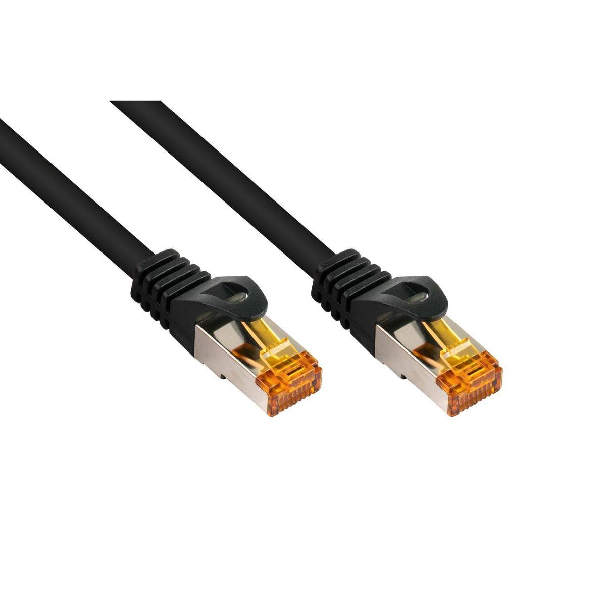 PK7-TPE-003S - Patchkabel Cat.7, S/FTP, 0.25m, schwarz