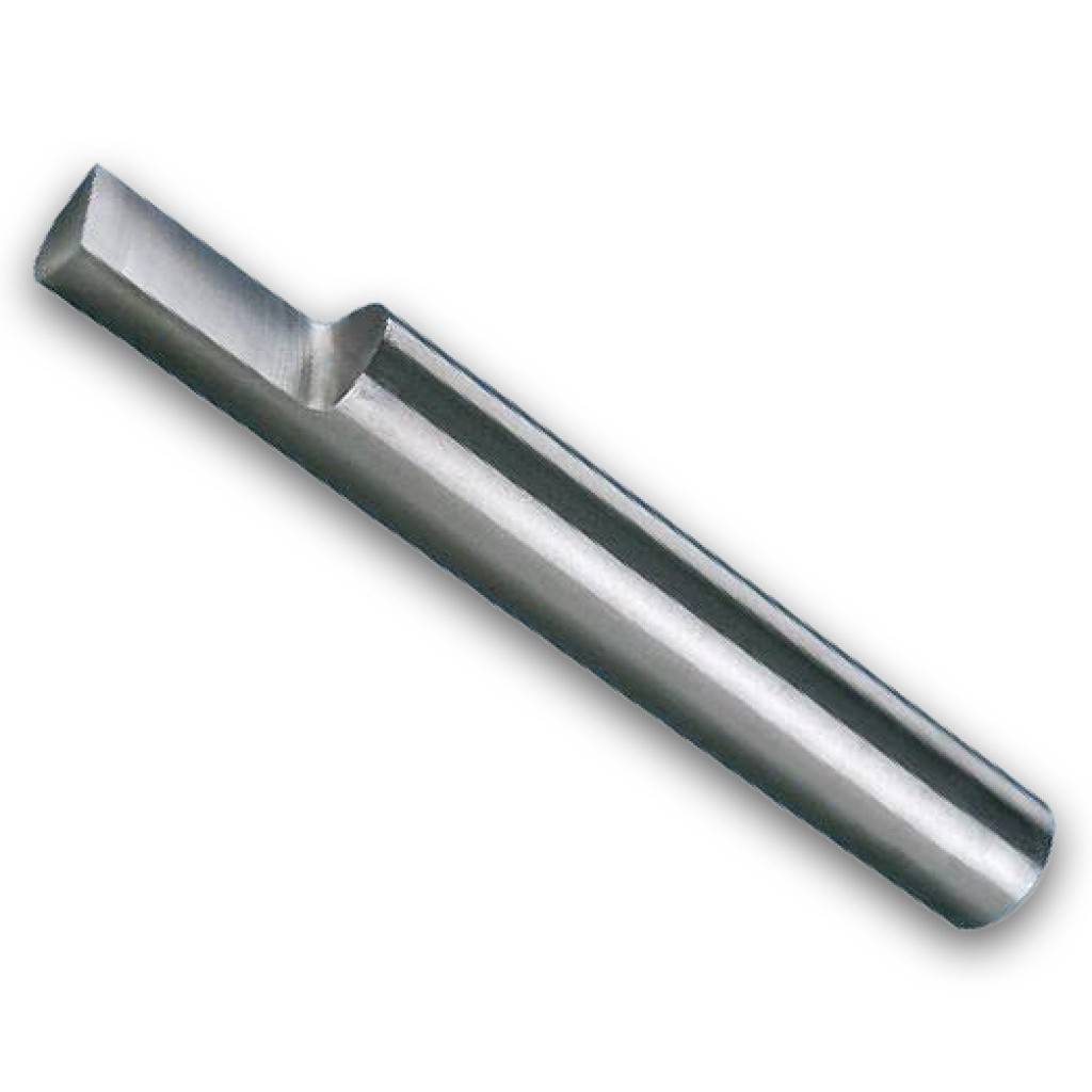 Vollhartmetall-Gravierstichel, einseitig vorprofiliertAusführungPräzisionsrundgeschliffen Halbierung mit 0,020,05 mm Aufmaß.Toleranz für Form A
