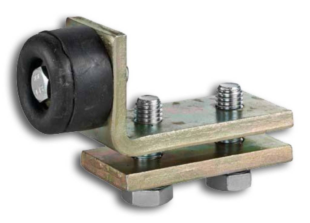 HELM Schienenstopper 1300 P1500 PLaufwegbegrenzung, verhindert das Herausfahren der Rollapparate aus dem ProfilStahl, verzinkt, gelbZum alleinigen