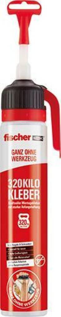Pure Kraft. Der fischer 320 Kilo Kleber ist genau richtig, wenn etwas extrem viel und dauerhaft halten muss. Selbst das Verkleben von Garderoben