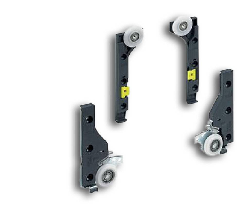 SlideLine M Beschlagset für ungedämpfte Türen Set enthält alle erforderlichen Komponenten für 1 ungedämpfte Schiebetür aus Holz- oder 55 mm