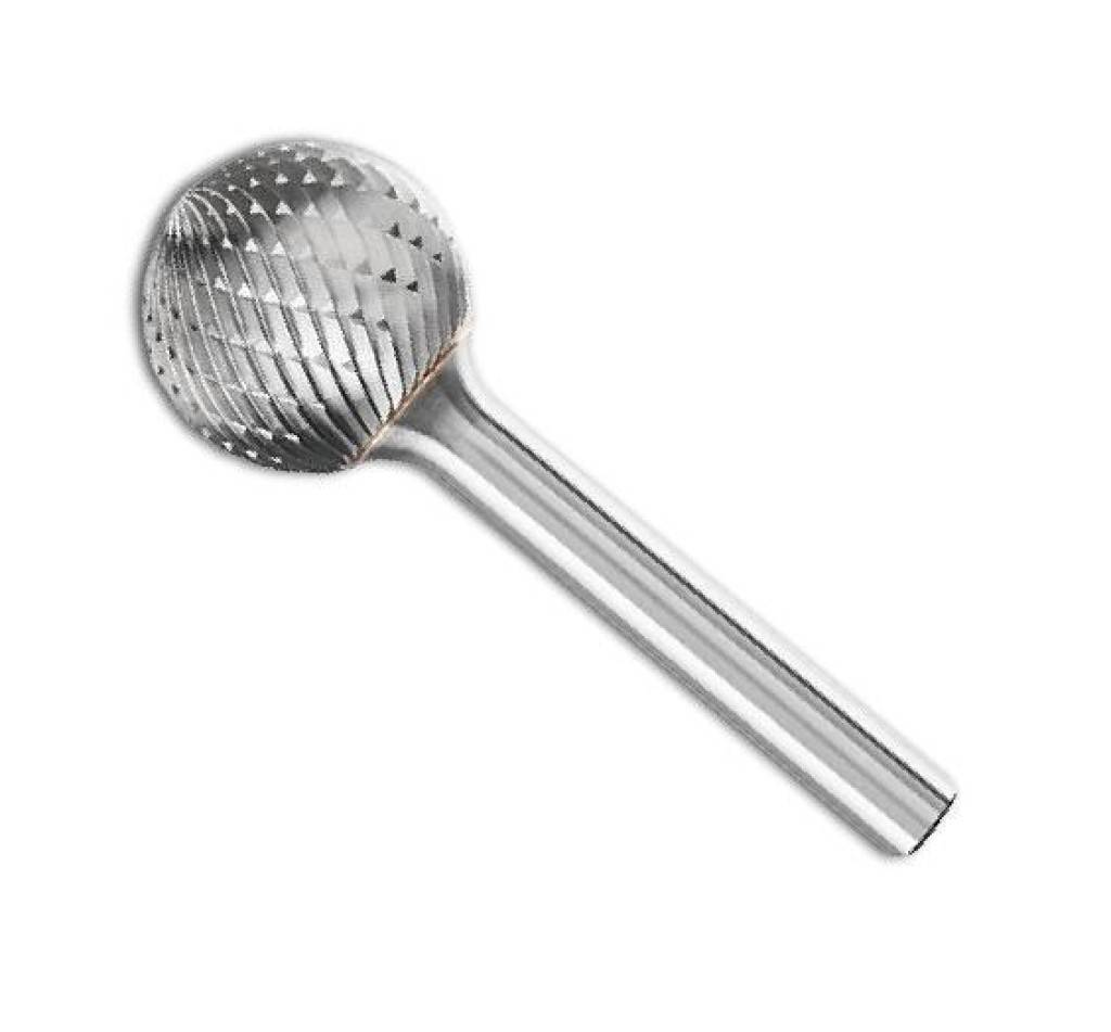 Hartmetallfrässtift Rotorfräser DIN 8033Spezifikationen Schaft-Ø 6 mm Kugelform KUD Zahnung 3 PLUSAnwendung Kreuzverzahnt Hoher Mate