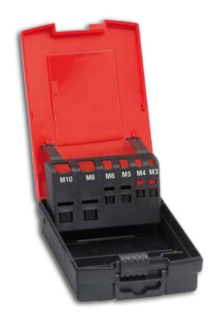 Kunststoffkassette, leerAusführung Robuste, qualitativ hochwertige Kunststoffkassette mit automatischer Aufrichtfunktion der Flachsenker beim Öffnen