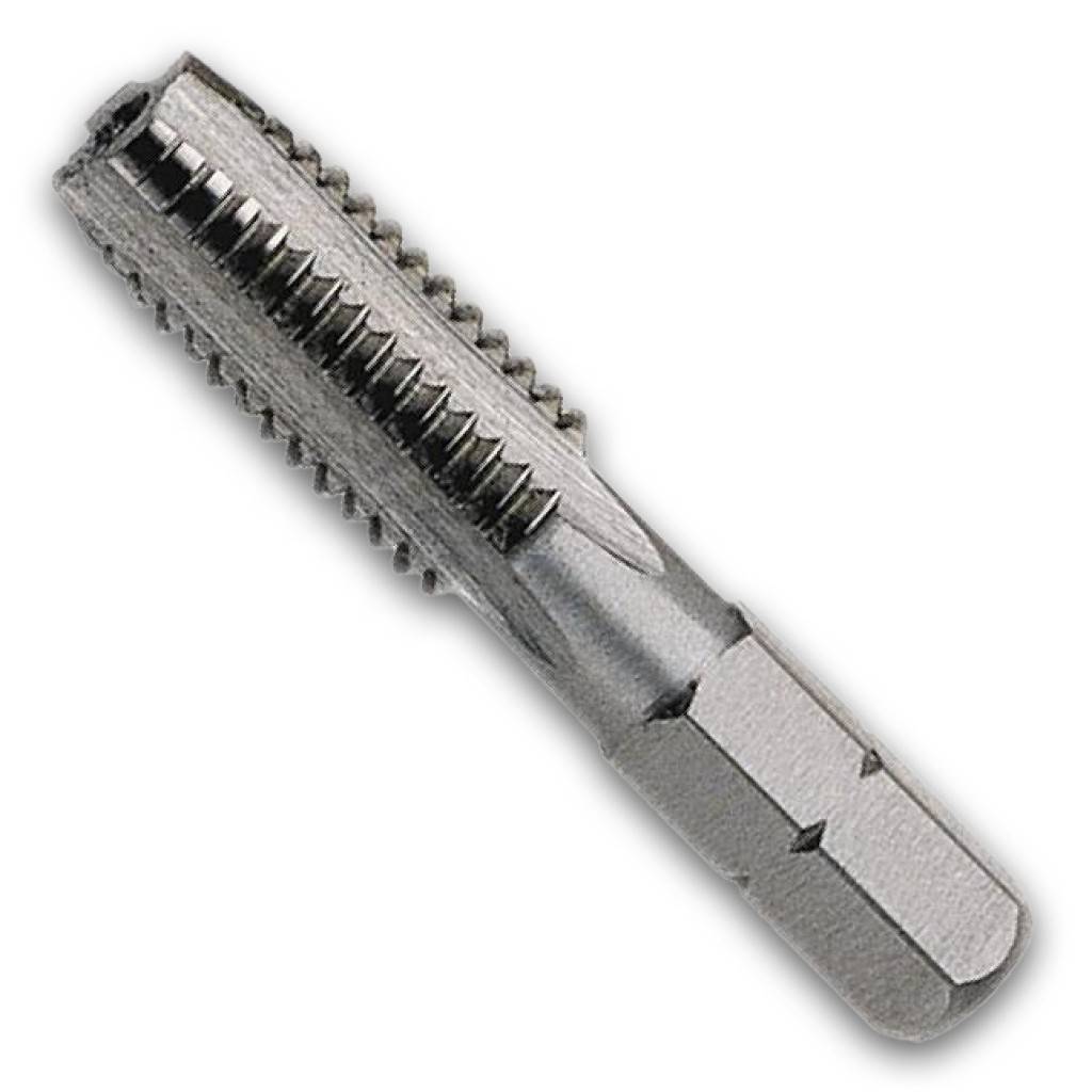 Einschnittgewindebohrer-Bit HexTap S 1/4"AnwendungFür Rohrgewinde nach DIN ISO 228. Für den Einsatz auf Akku-Bohrschraubern min. 7,5 V, Handbohrmasc
