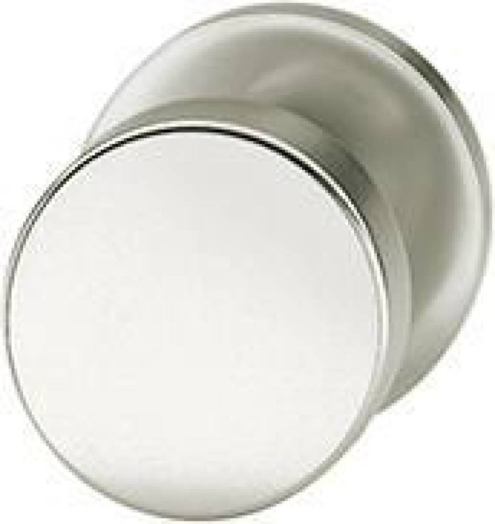Zimmertür-Türknopf auf Rosette Aluminium-Türknopf Rund Auf runder Rosette Schraublochabstand 38 mm Nicht sichtbare Befestigung AS