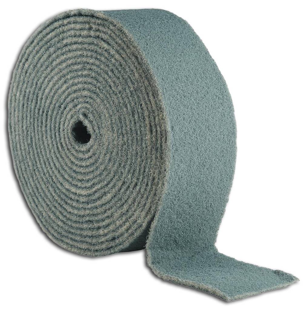 Schleifvlies-Rolle, Silicium-CarbidAusführung Sehr anpassungsfähiges Schleifvlies. Rollenlänge 10 m.Anwendung Zur Bearbeitung aller Metalle. Ideal