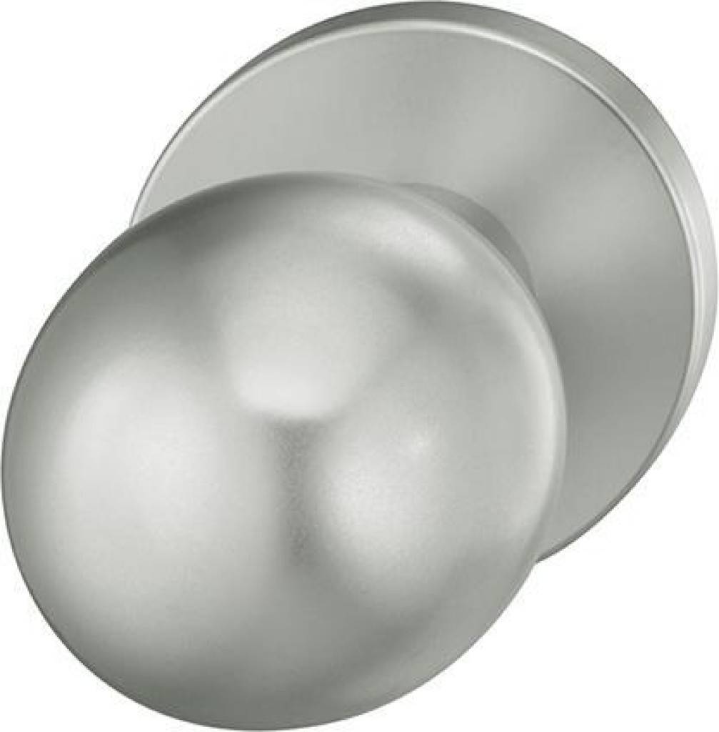 Zimmertür-Türknopf auf Rosette Aluminium-Türknopf Rund Auf runder Rosette Nicht sichtbare Befestigung X 77 mm ASL Adaptertechnik