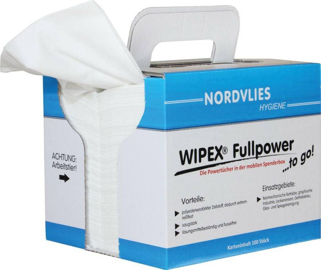 Wischtuch Fullpower Lösungsmittelbeständig Extrem reißfest Sehr weich Fusselarm Silikon- und chloridfrei Lebensmittelunbedenklich