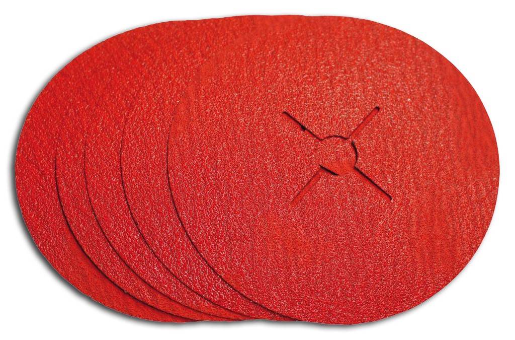 Fiberschleifscheibe, Keramikkorn, Ø 125 mmProduktdetailsXF870Ausführung Vollkunstharzgebundenes, selbstschärfendes Keramikkorn CER. Schleifaktive