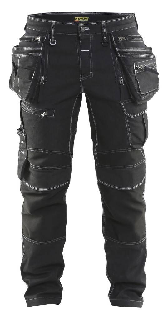 Robuste Handwerker ArbeitshoseRobuste Handwerker Arbeitshose in Cordura Denim Stretch mit Stretch Einsätzen im Schritt und an den Waden für optimale