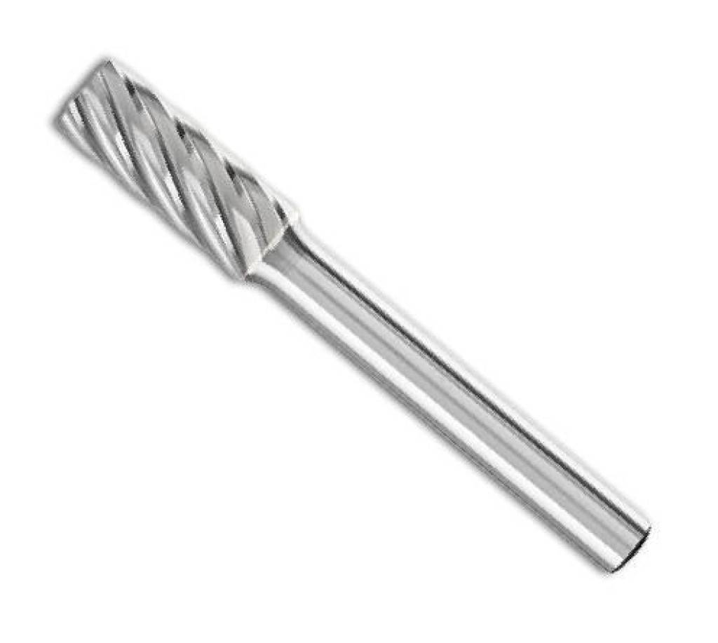 Hartmetallfrässtift Rotorfräser DIN 8033Spezifikationen Schaft-Ø 6 mm Form Zylinderform ZYA Stirnverzahnung ohne Zahnung INOXAnwendungE