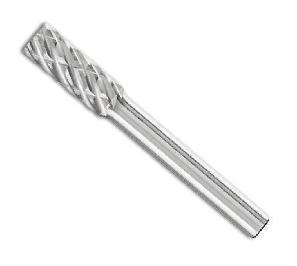 Hartmetallfrässtift Rotorfräser DIN 8033 Schaft-Ø 6 mm, Zylinderform ZYA, ohne Stirnverzahnung, Zahnung STEELAnwendung Extrem hohe Zerspanungsleis