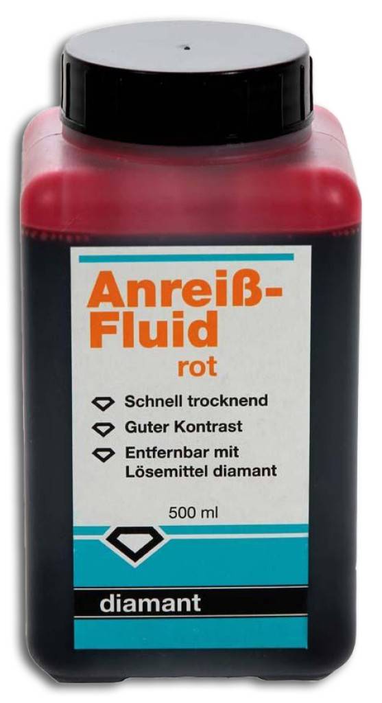 Anreiß-FluidEigenschaften Zum Anreißen oder Markieren Schnell trocknend Frei von giftigen Lösungsmitteln Farbschicht bleibt elastisch u