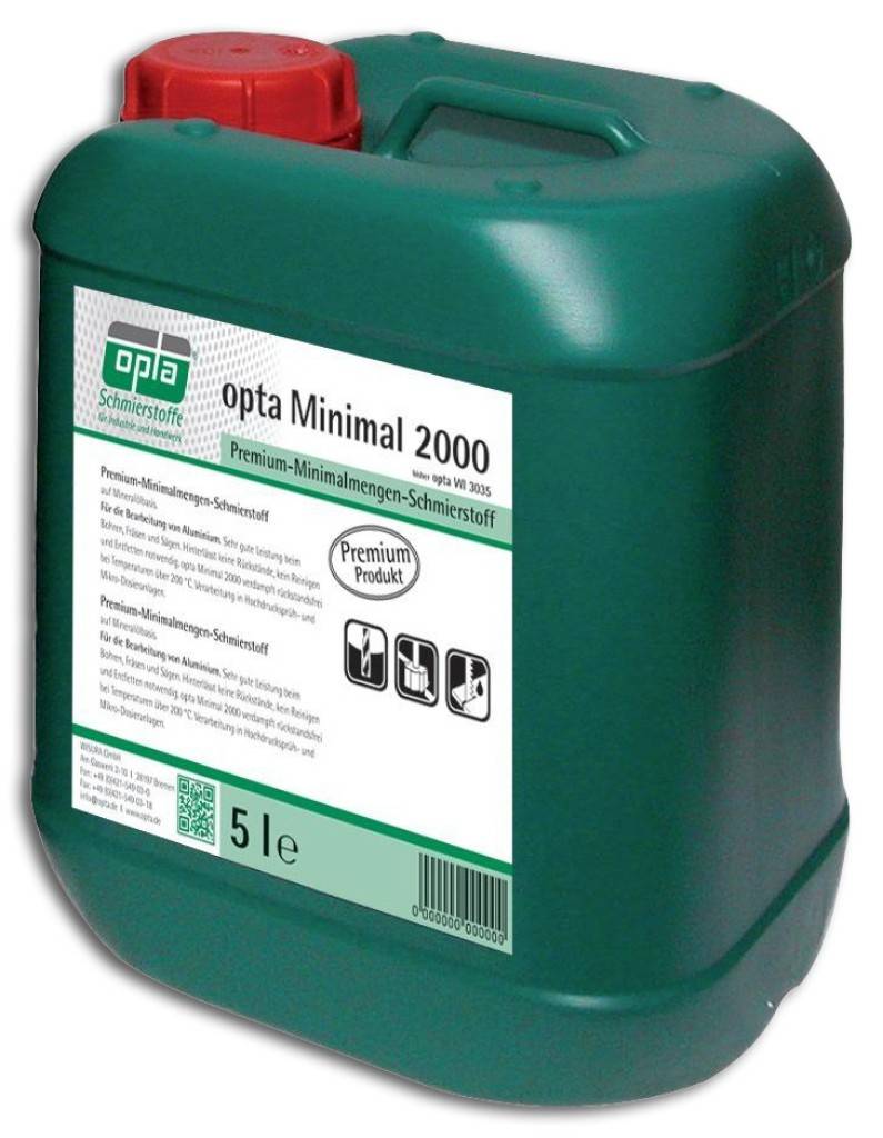 Minimalmengen-Schmierstoff opta Minimal 2000 Premium Minimalmengenschmierstoff auf Fettalkoholbasis Hinterlässt keine Rückstände, kein Reinig