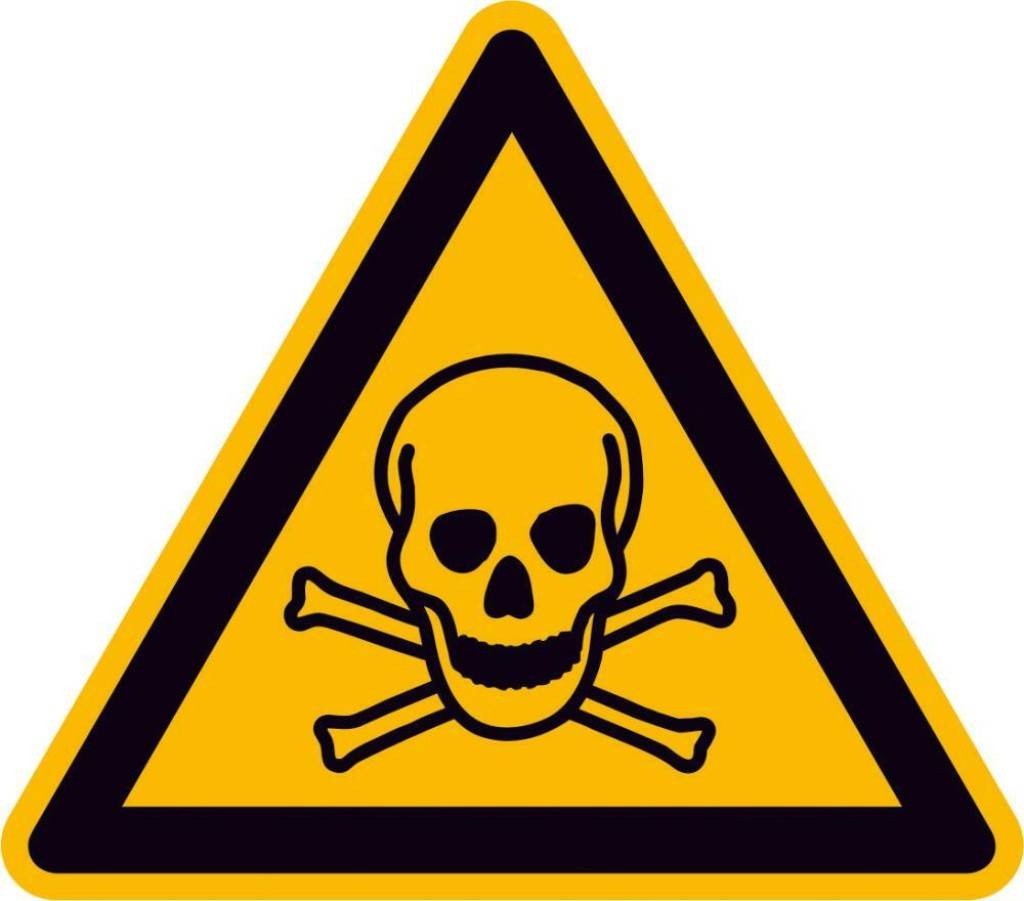 Warnschild, Warnung vor giftigen StoffenASR A1.3 W016DIN EN ISO 7010 W016
