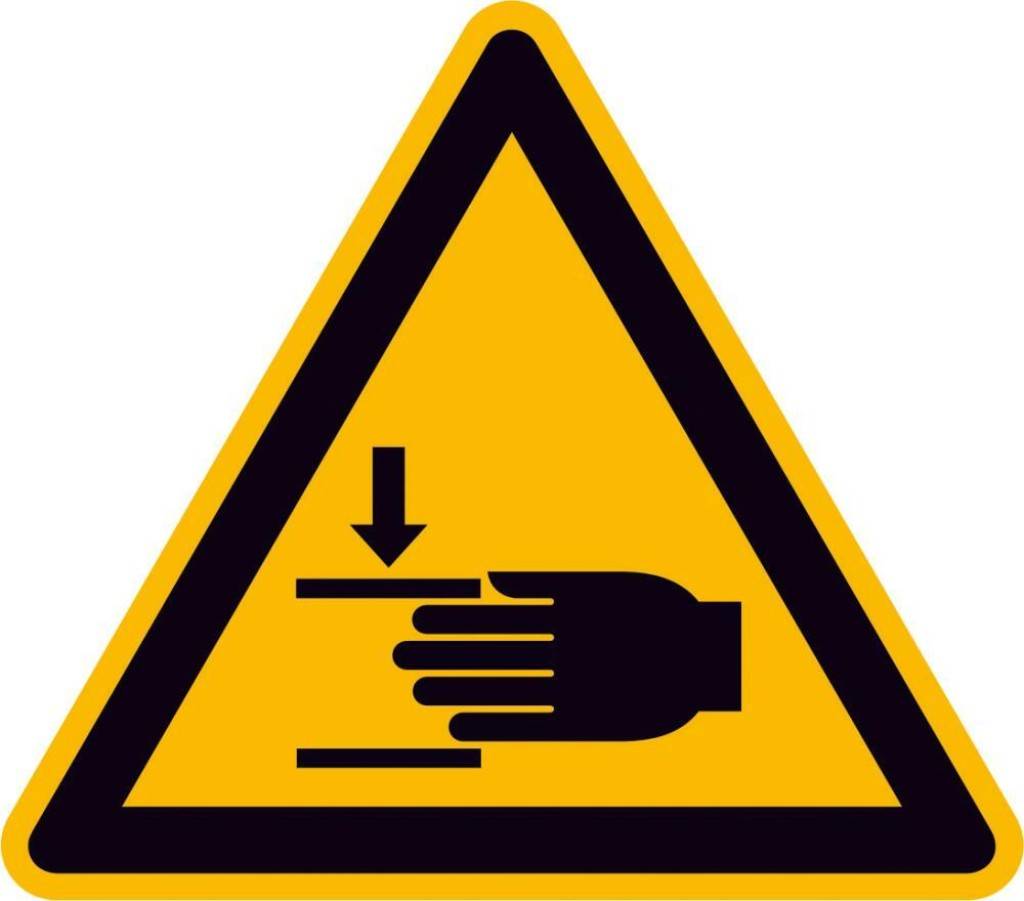 Warnschild, Warnung vor HandverletzungASR A1.3 W024DIN EN ISO 7010 W024