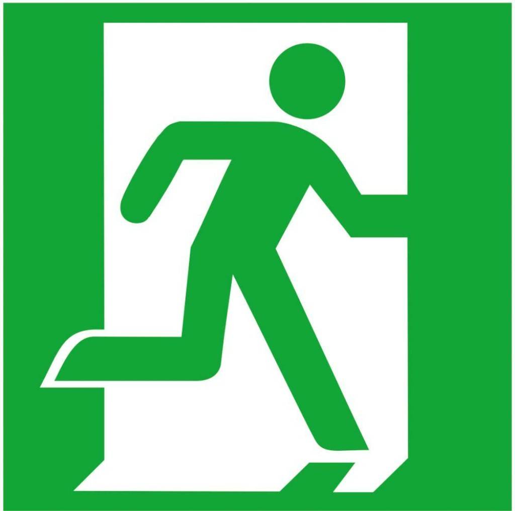 Rettungsschild, Notausgang rechts ohne RichtungspfeilASR A1.3 E002DIN EN ISO 7010 E002Langnachleuchtend, DIN 67510-1 Klasse C