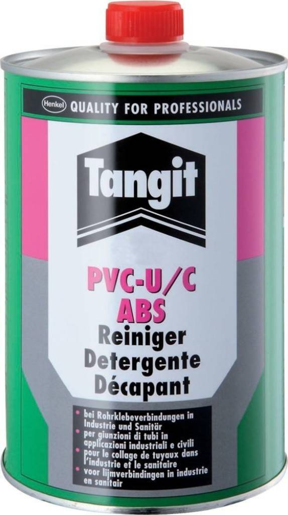 Tangit PVC-U- und PVC-C-Reiniger Reiniger auf Basis von Aceton/Tetrahydrofuran stabilisiert Zum Reinigen von PVC-U hart und PVC-C Klebeflächen