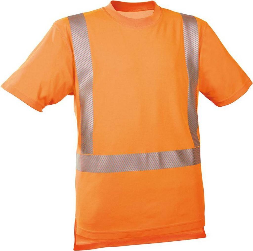 Warnschutz-T-Shirt und PoloshirtAusführung Segmentierter Reflexstreifen, keine Einschränkung der Dehnung Innen liegender Flat zur Individualis