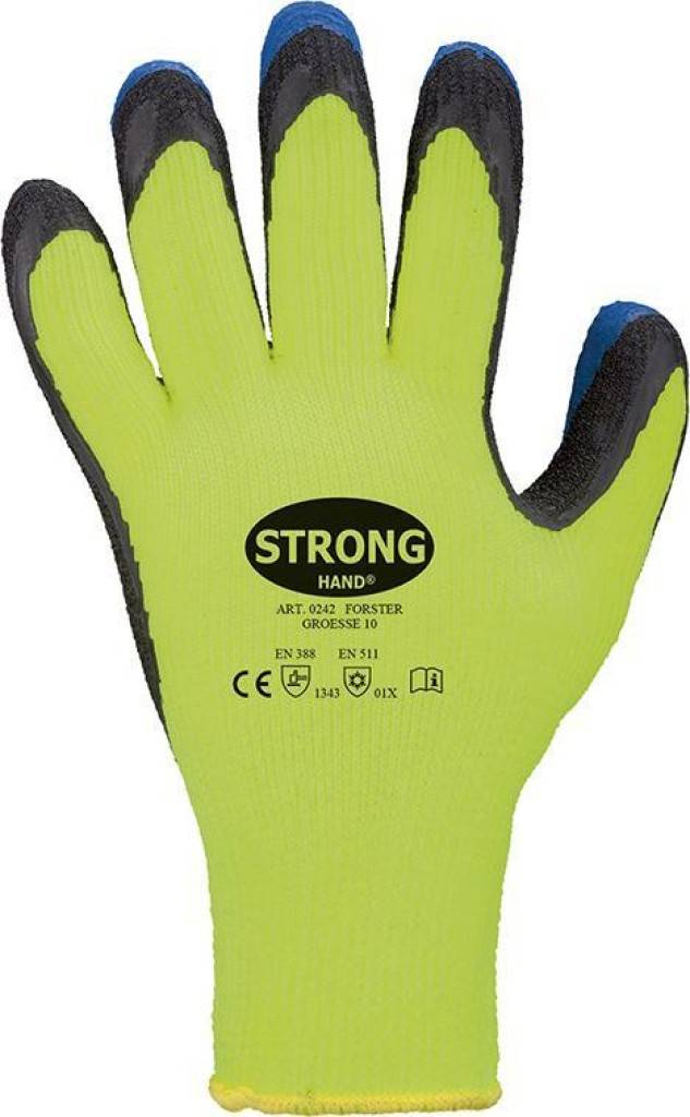 Winterstrickhandschuh ForsterZulassung/Norm EN 388, EN 511Eigenschaften Profi-Qualität gute Haltbarkeit durch doppelte Beschichtung an den Finger