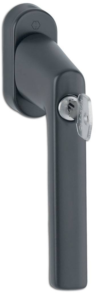 HOPPE-Aluminium-Dreh-/Kipp-Fenstergriff mit Secu100 und VarioFitabschließbar geprüft nach DIN EN 13126-3 23/180-0132/33/C1 und RAL-GZ 607/9, RAL1