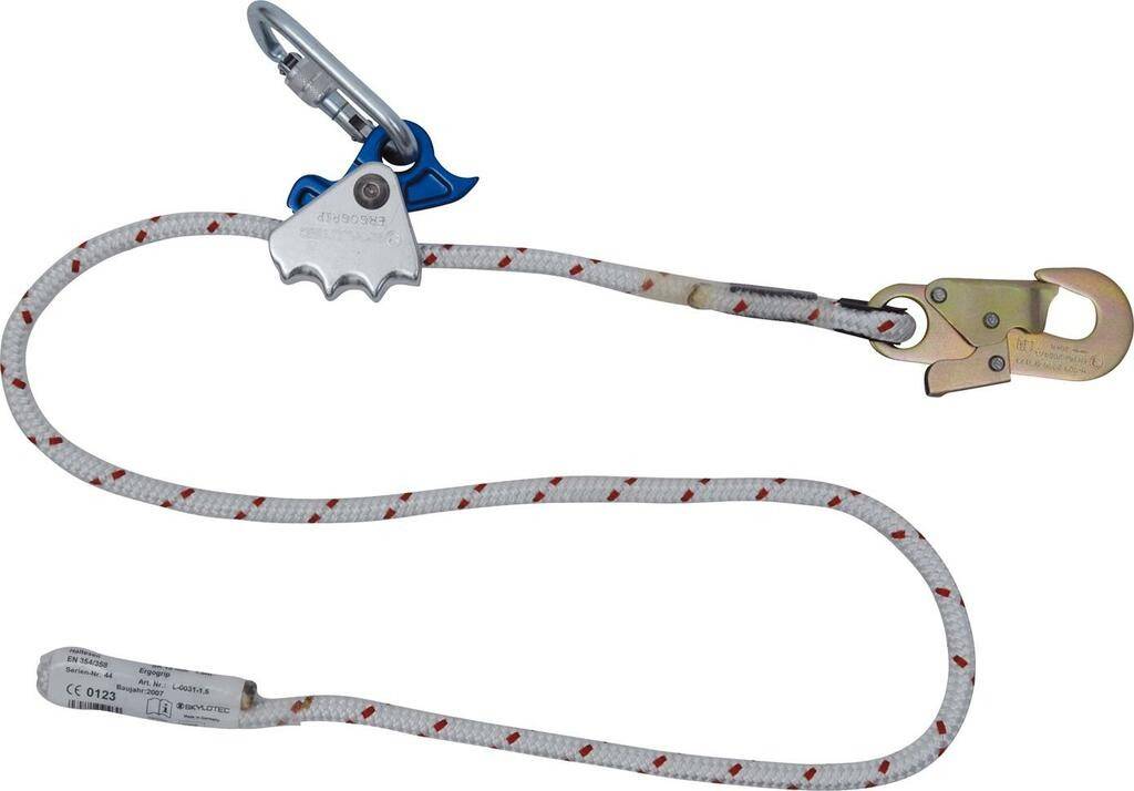 Halteseil Ergogrip SK 12, Karabiner FS 51 STEigenschaften Halteseile dienen der Arbeitsplatzpositionierung Zugelassen für eine Person Die ve