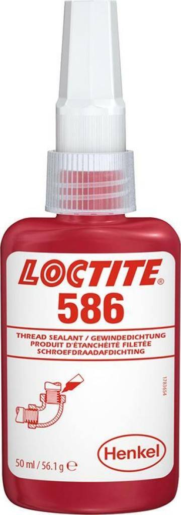 Loctite 586 Gewindedichtung Härtet langsam aus Erreicht bei Rohrverbindungen aus Metallen eine Dichtwirkung gegen hohe Drücke Kein Kriechen