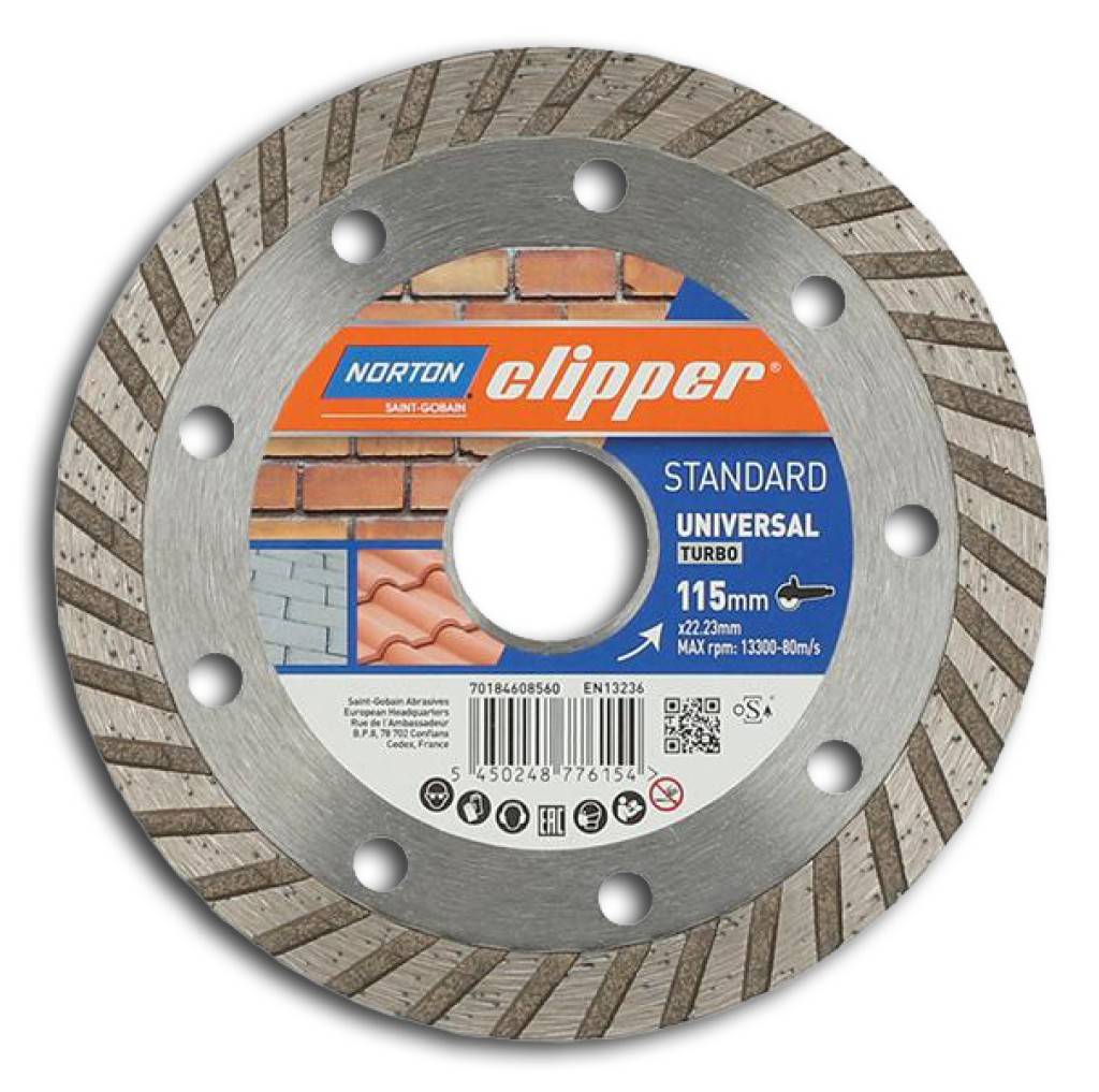 Diamantscheibe Standard Universal TurboQualitätswerkzeug für allgemeine Baumaterialien und besonders für Dachziegel geeignetAggressiver Schnitt bei