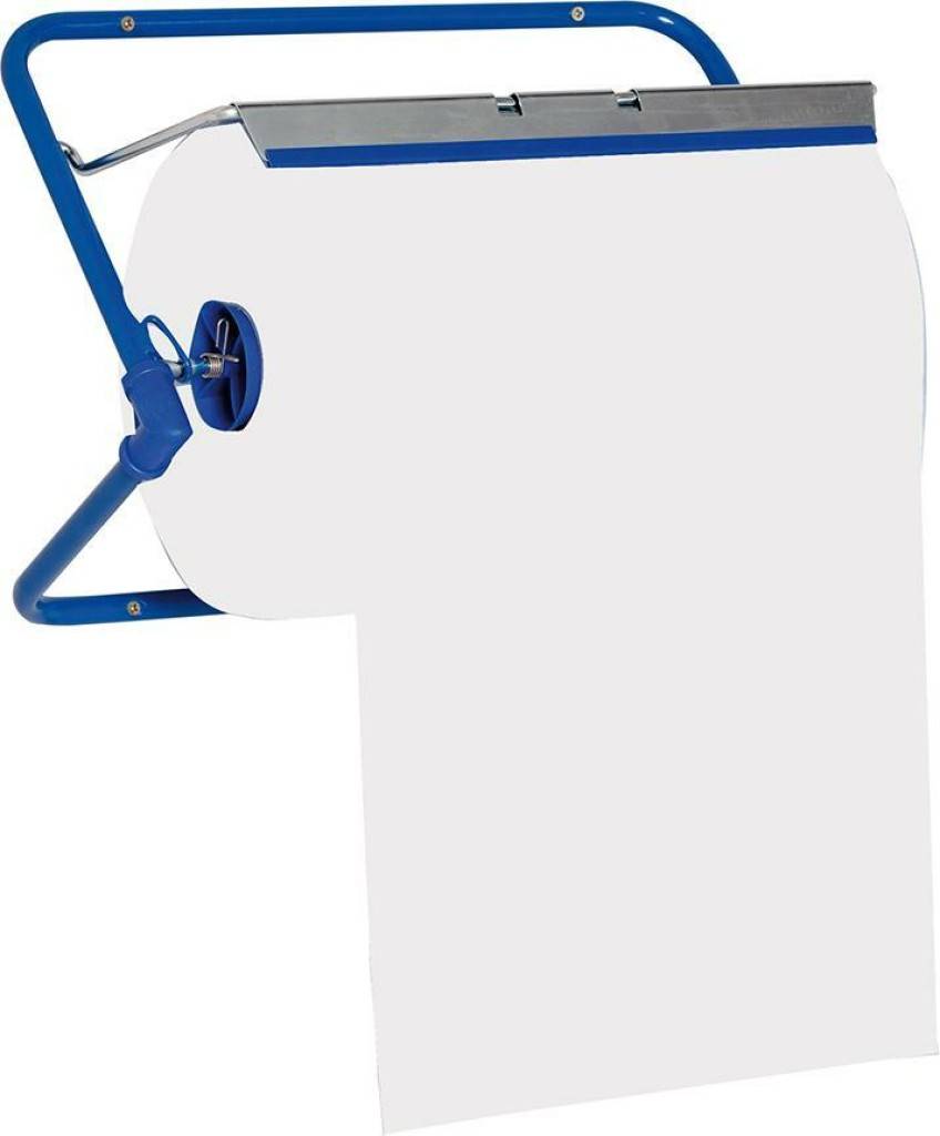 WandhalterProduktbeschreibung Robuster, praktischer Spender für industrielle Putztuchpapiere Maximale Rollenbreite ca. 40 cm Material Metall