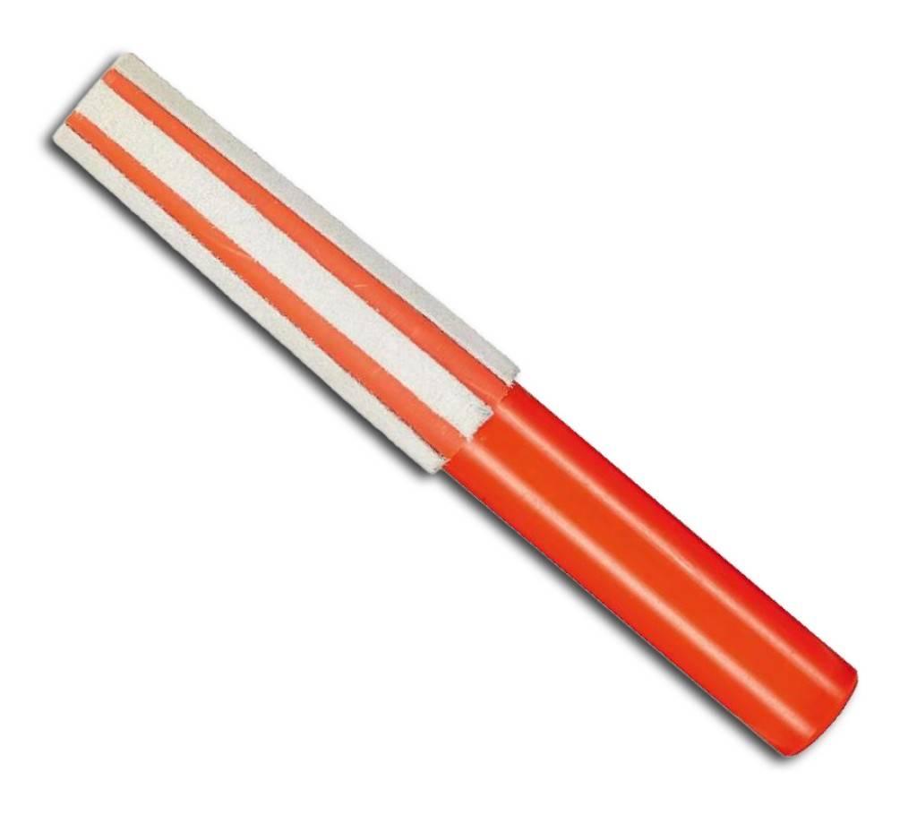 Kegelwischer, KunststoffAusführung Lederbesatz mit Griff aus Hart-PVC. Feuchtigkeit und Temperaturschwankungen haben keine Auswirkung auf die Maßhal