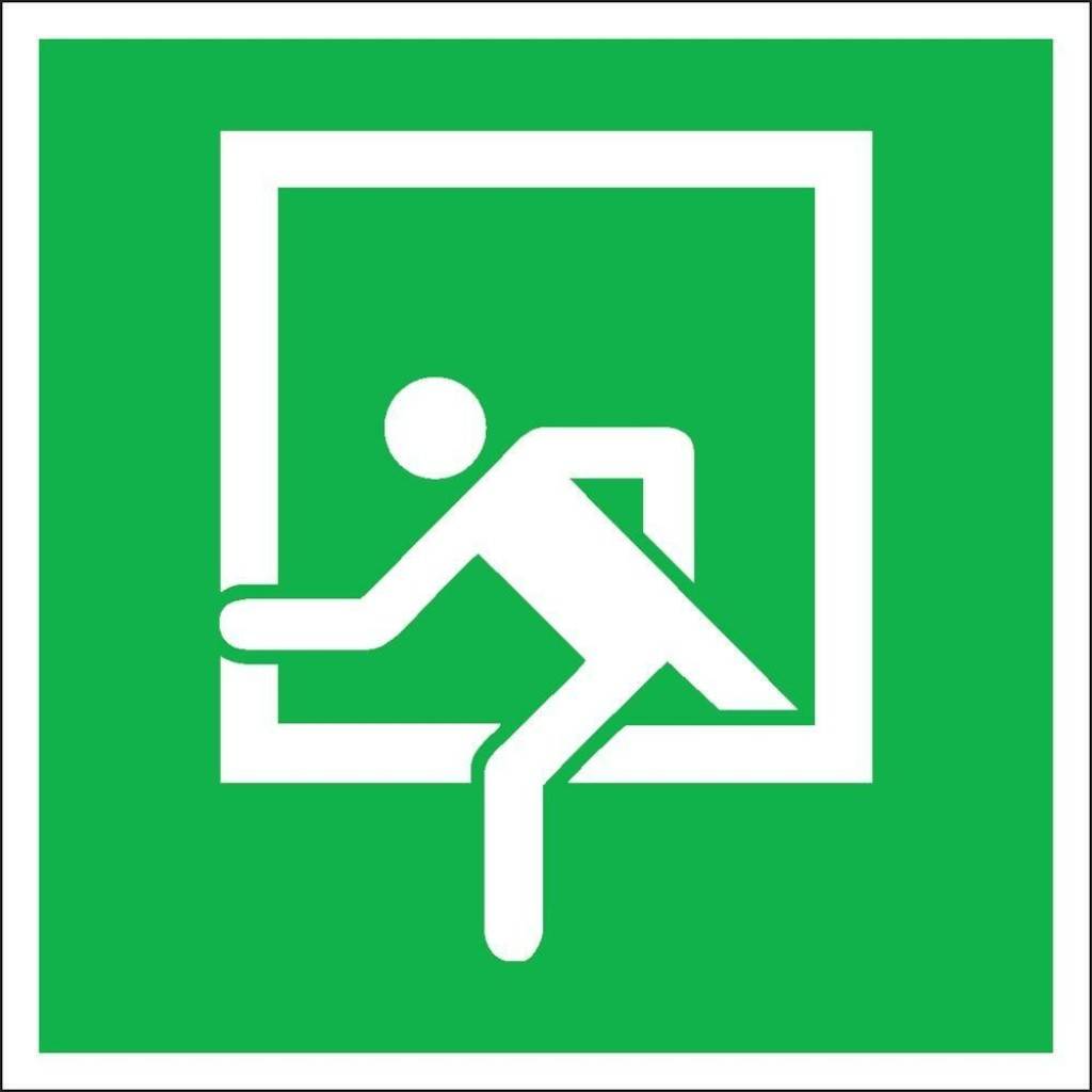 Rettungsschild, NotausstiegASR A1.3 D-E019DIN 4844-2 D-E019Langnachleuchtend, DIN 67510-1 Klasse C