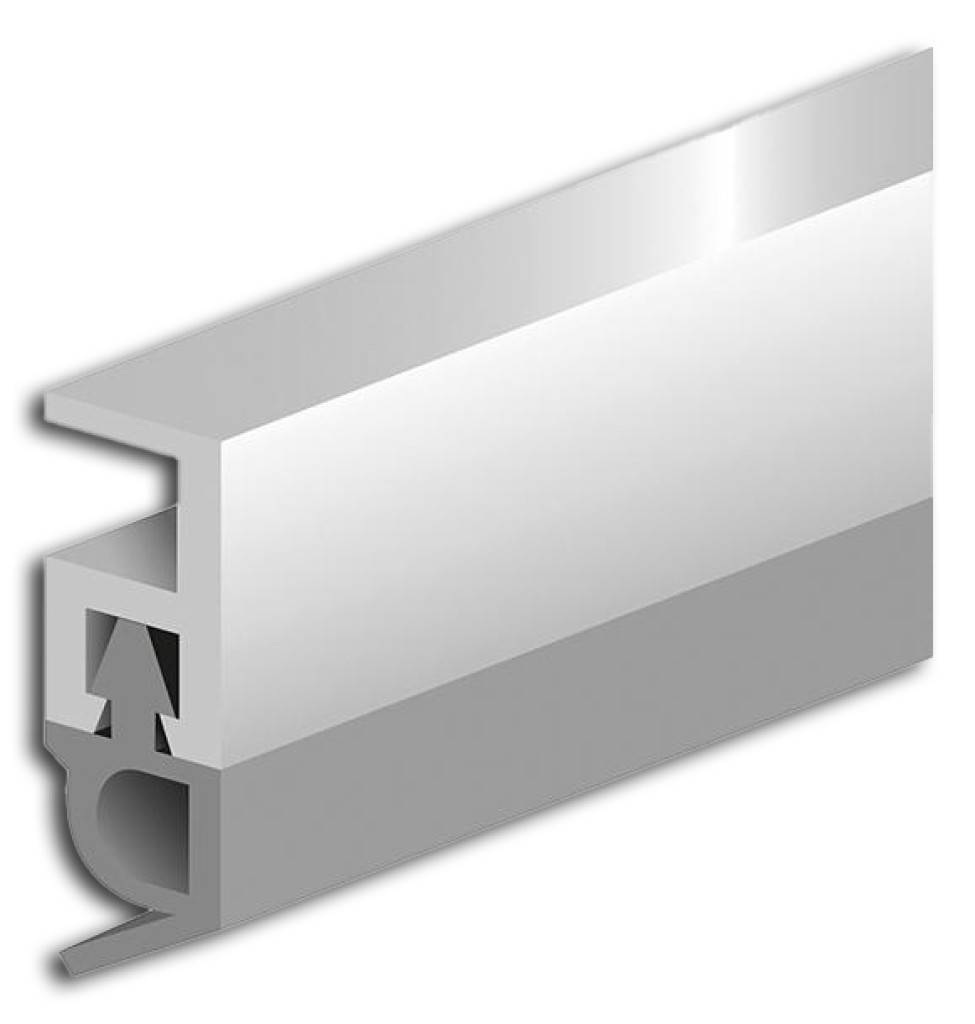 Abdichtungsschiene PTS ARKunststoffprofil mit Weich-PVC-Lippe acryllackbeständigDie Lippe wird mit leichtem Druck gegen die Tür oder Fenster angenag