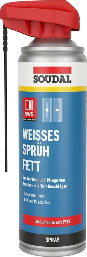 Weisses Sprühfett Zum Schmieren von Roll- oder Pilzzapfen und hochbeanspruchten Teilen im Fensterbeschlag Standfestigkeit verhindert Abtropfen
