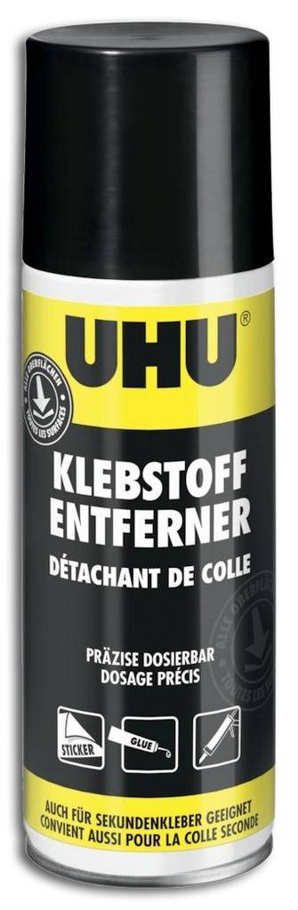 UHU KLEBSTOFFENTFERNERUHU-Klebstoffentferner-Spray ist super stark und sehr effektivGeeignet für das Entfernen von Klebstoffresten und Aufklebern
