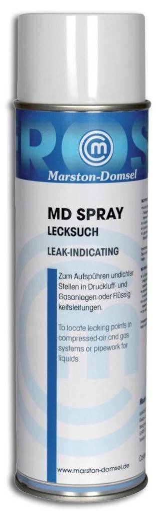 MD-Spray LecksuchProduktbeschreibung Lecksuchspray zum Aufspüren undichter Stellen in Druckluft- und Gasanlagen oder Flüssigkeitsleitungen Zei