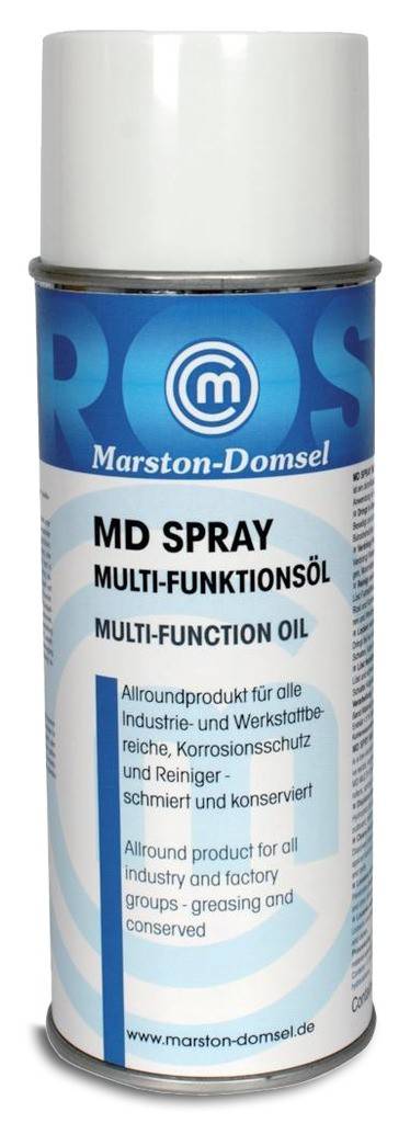 MD-Spray MultifunktionsölProduktbeschreibung Dünnflüssiges Ölspray für die Schmierung und Wartung von Metallteilen Anwendung im KFZ-Bereich