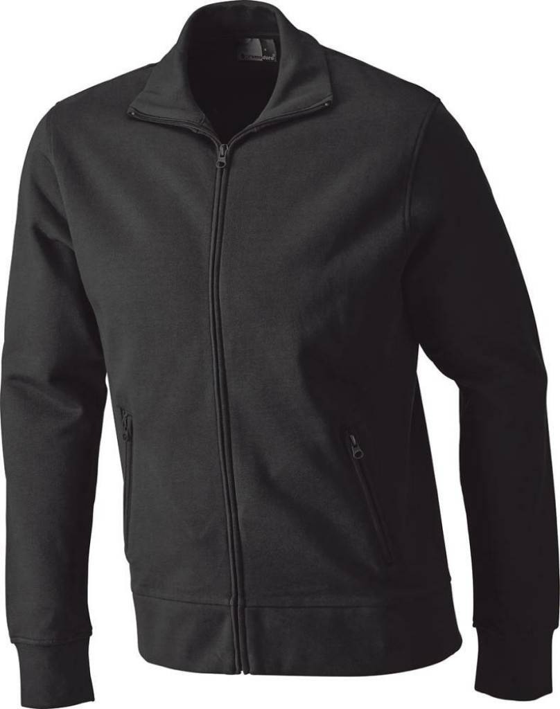 Herren Sweatshirtjacke 5290Eigenschaften 3-fädige Molton Sweatware Flauschig angeraute Innenseite Stehkragen mit durchgehendem Reißverschlu