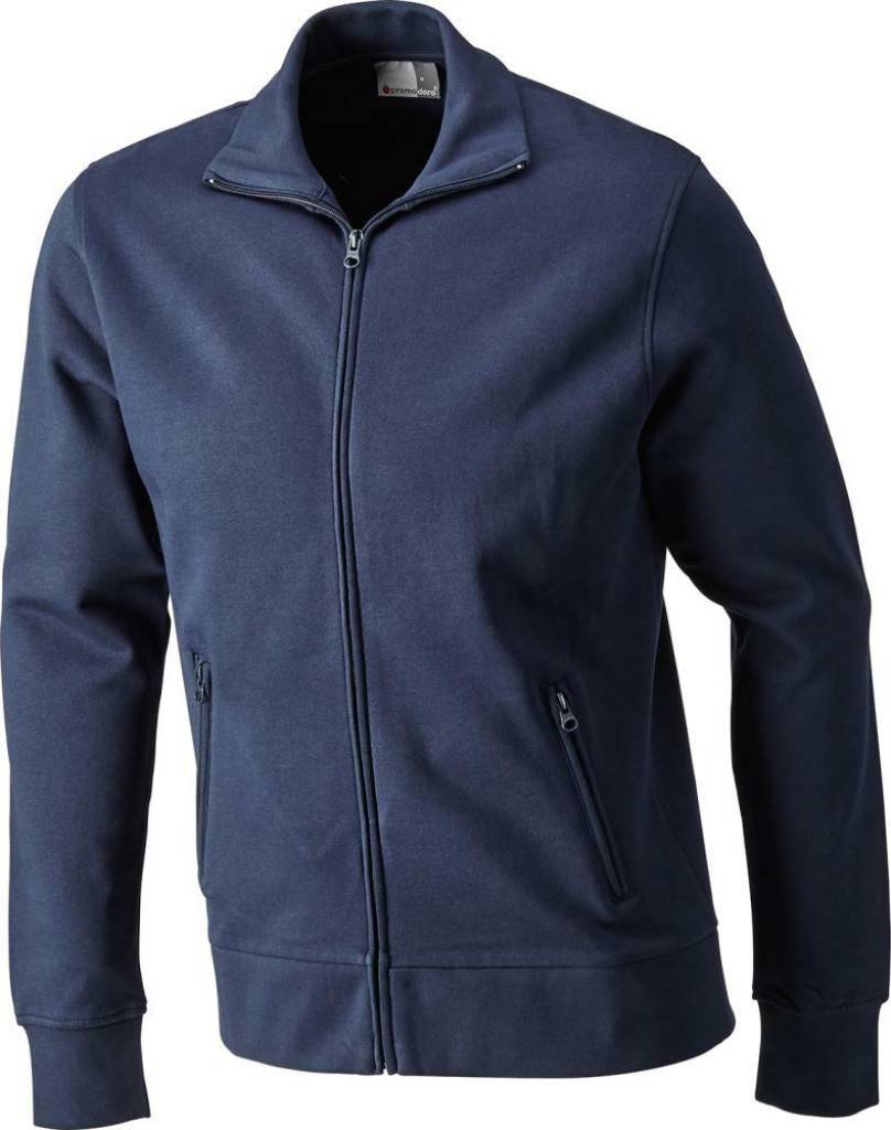 Herren Sweatshirtjacke 5290Eigenschaften 3-fädige Molton Sweatware Flauschig angeraute Innenseite Stehkragen mit durchgehendem Reißverschlu
