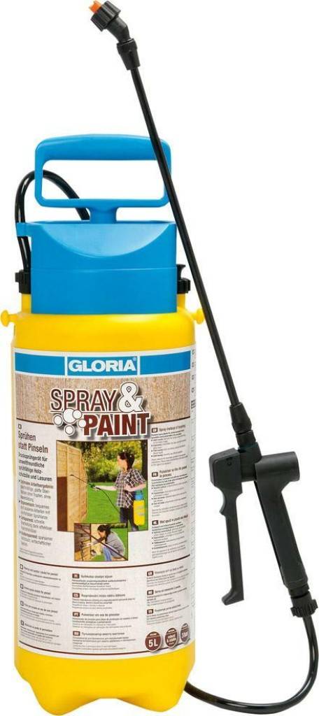 Sprühgerät Spayn Paint, 5lStabiler KunststoffbehälterDichtungen aus widerstandsfähigem VitonVerstärktes Kunststoff-Rohr mit Kunststoff-Flachstra