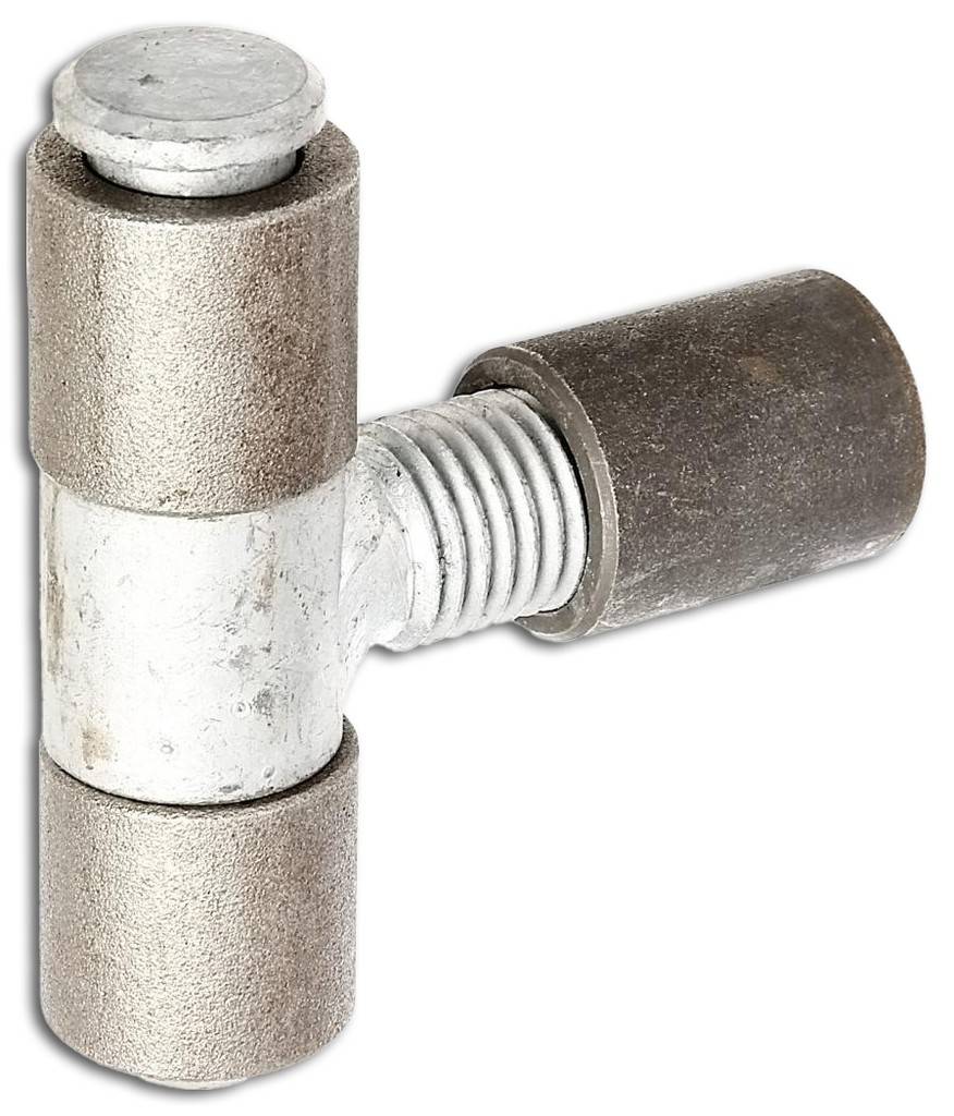 Anschweißband für MetalltoreVerstellbar um 40 mmMaterial Stahl rohStift und Mittelteil verzinkte OberflächeZum Anschweißen