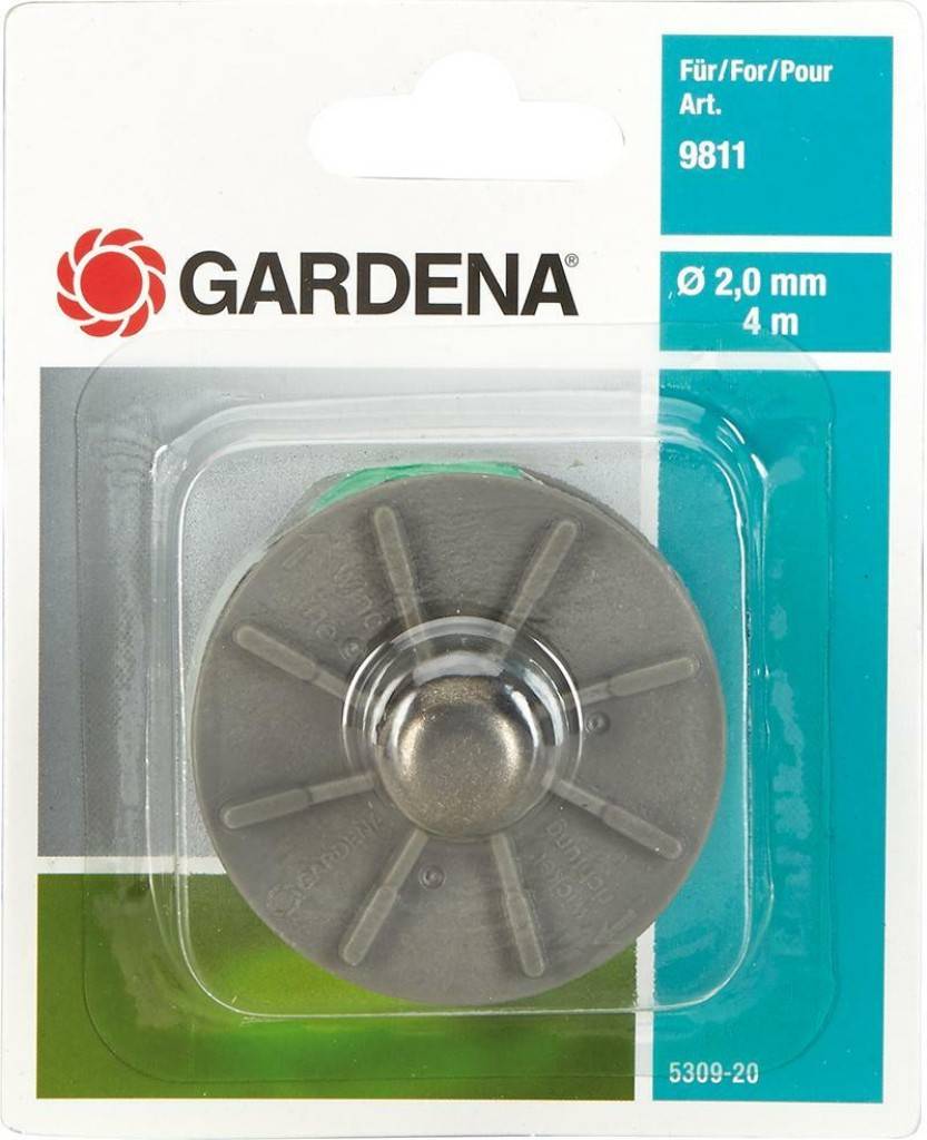 Ersatzfadenspule zu Turbotrimmer PowerCut Plus 650/30Einsatz für Turbotrimmer PowerCut Plus 650/30 Art.-Nr. 9811Fadenlänge 4 mFadendurchmesser 2 mm