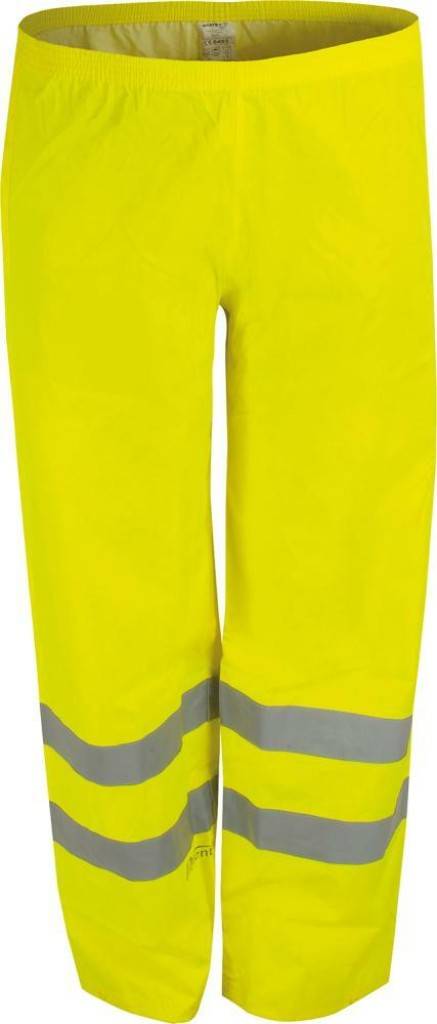 Warnschutz-Regenhose RHG und RHOAusführung Wasserdicht, winddicht Verschweißte Nähte 2 x 5 cm Reflexmaterial umlaufend um Rumpf und Ärmel