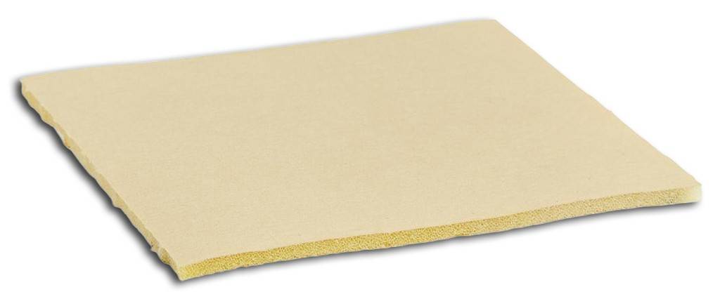 Schleifpad-SparrolleAusführungStearatbeschichtung auf höchstflexiblem Polyurethan-Schaum. Papierträger mit Latex-Flexibilität und unsichtbarer Sta