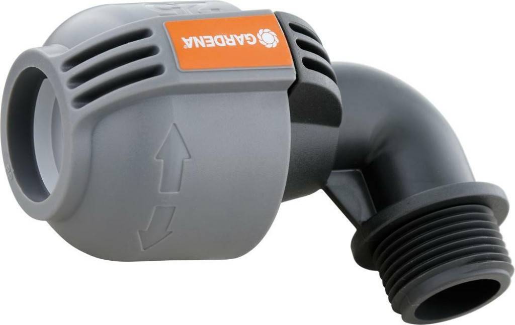 L-Stück 3/4" AußengewindeMit Quick Easy-SchnellverbindungstechnikWasserdicht, selbstdichtende GewindeverbindungEinsatz zum Anschluss des Turbinen-V