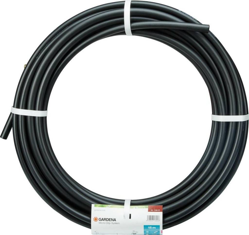Verlegerohr 13 mm 1/2"UV-stabilisiert und lichtundurchlässigOber- und unterirdisch verlegbarRolle gewickelt mit ProduktanhängerEinsatz die zentrale