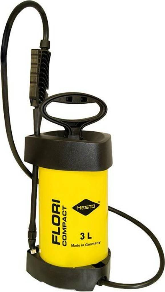 Drucksprühgerät FLORI COMPACTKunststoff-BehälterSeitentragbarNBR-DichtungenMessing-Hohlkegeldüse 1,1 mmKunststoff-Spritzrohr 35 cm360 drehbarSchla
