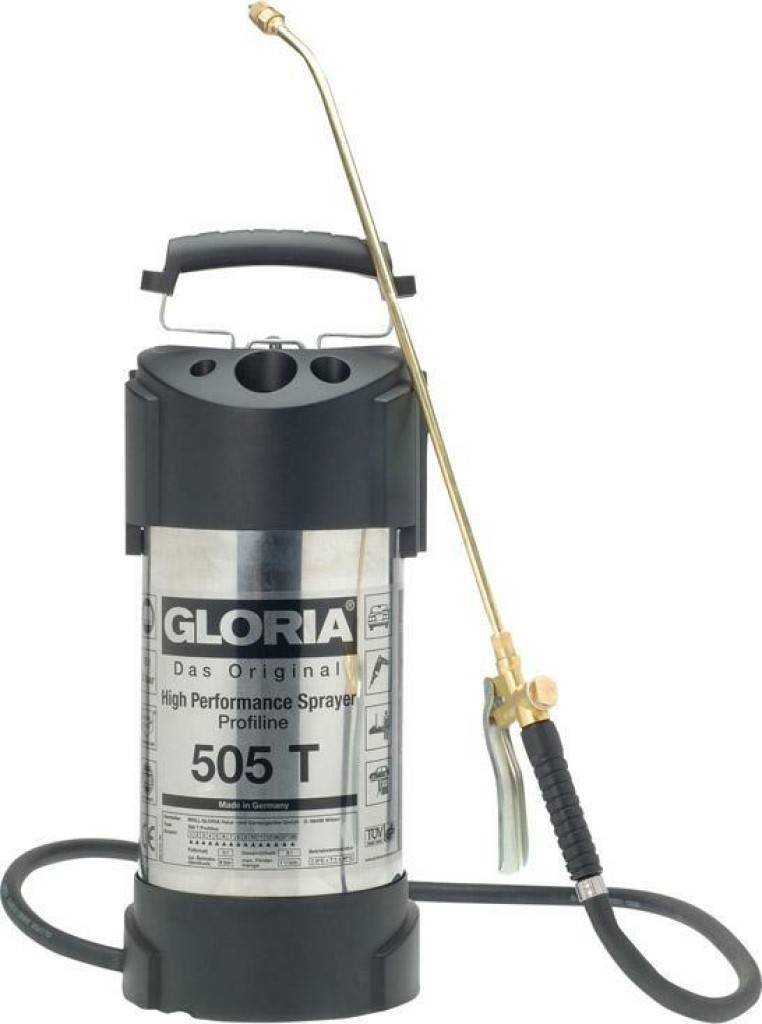 Reinigungsgerät PROFILINE 505 THochleistungssprüher mit praktischem KompressoranschlussBehälter aus rostfreiem EdelstahlMessing-Sprühlanze mit Mes
